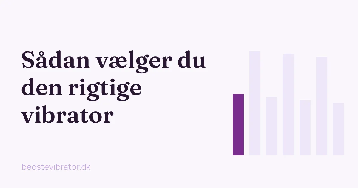 Sådan vælger du vibrator: titelgrafik med guidens overskrift